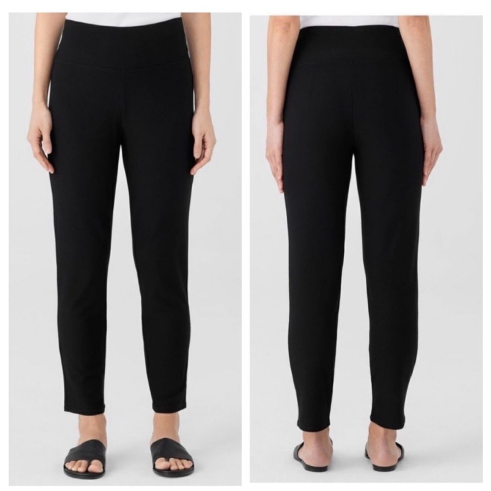 Eileen Fisher‎ System High Waist Slim Stretch Crepe Pant size M
